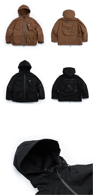 STFK Multi Pocket Zipper Cargo Hoodie ,  - Streetwear Hoodie - Slick Street