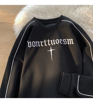 Embroidered Streetwear Vintage Sweater ,  - Streetwear Sweater - Slick Street