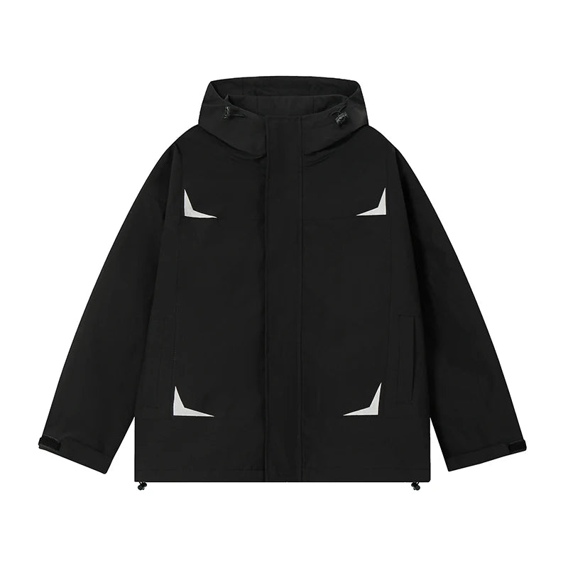 Dark Color Windbreaker Hoodie , - Streetwear Hoodie - Slick Street