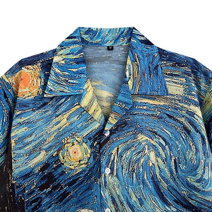Vintage The Starry Night Graphic Shirt , - Streetwear Shirt - Slick Street