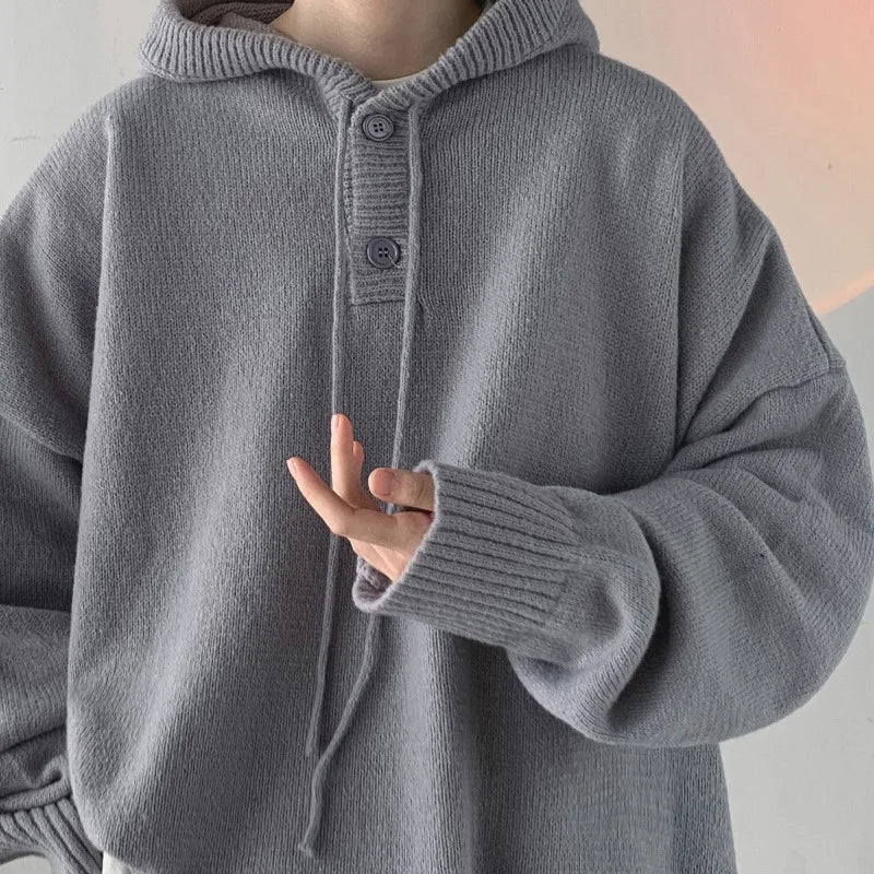 Solid Color Knitwear Pullover Hoodie ,  - Streetwear Hoodie - Slick Street