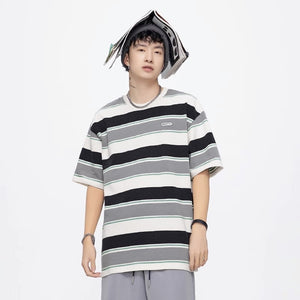 BEAUTE-OUS Varied Color Stripe T-Shirt ,  - Streetwear T-Shirt - Slick Street