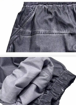 Plain Color Elastic Ankle Length Pants , - Streetwear Pants - Slick Street