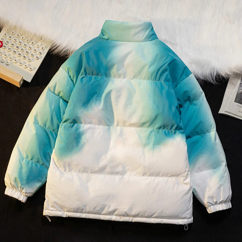 Tie-Die Horizontal Padded Jacket ,  - Streetwear Jacket - Slick Street