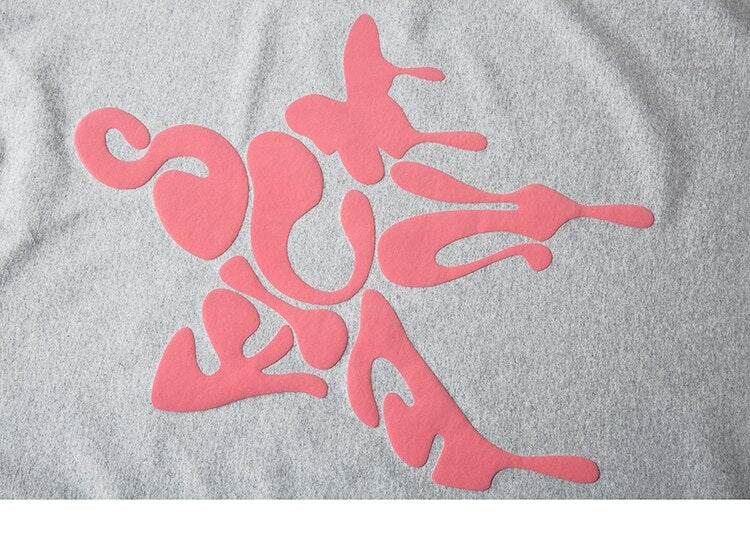 Star Shape Melting Letter Graphic T-Shirt , - Streetwear T-Shirts - Slick Street