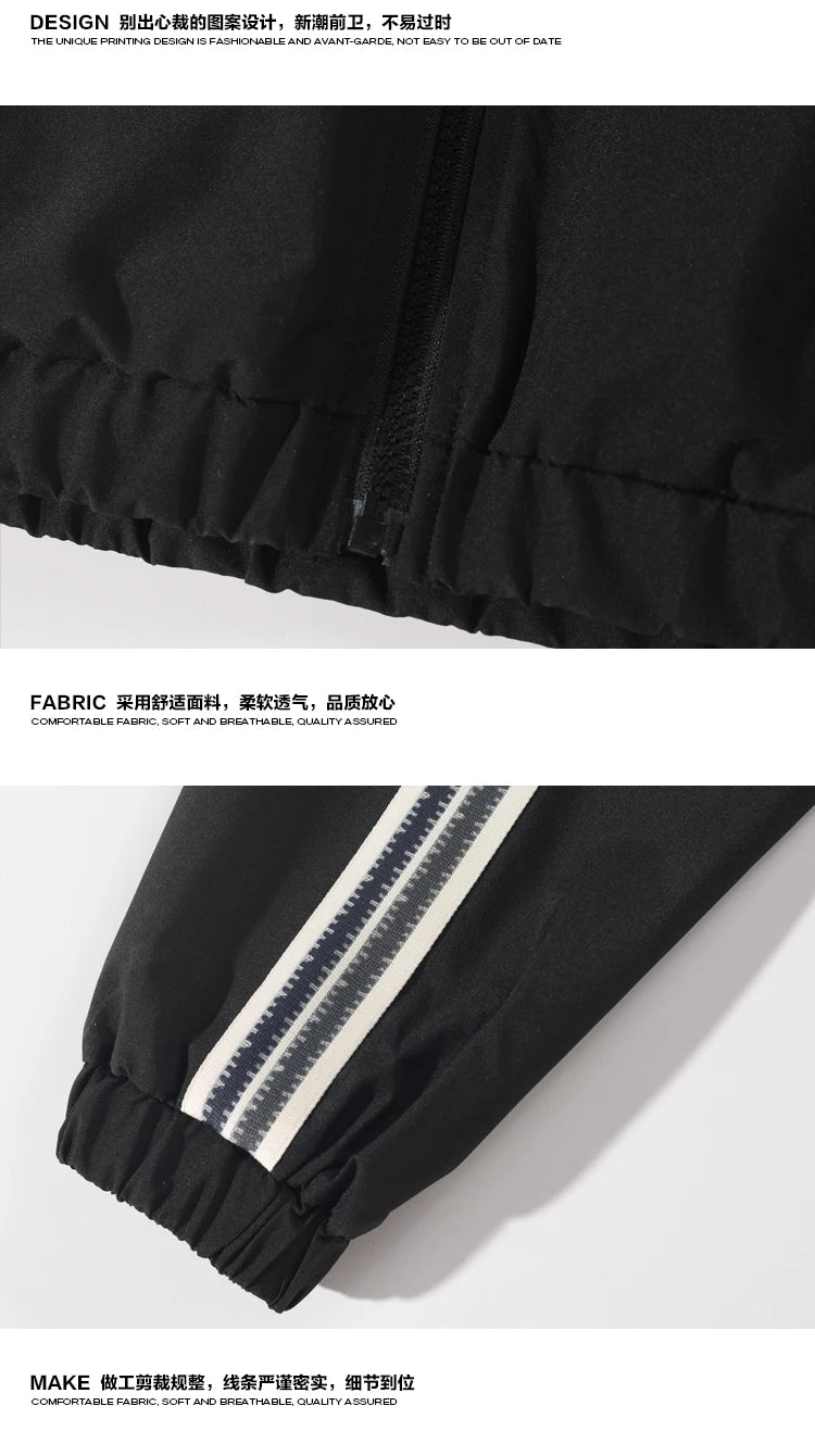 Color Block Reversible Zipper Jacket ,  - Streetwear Jacket - Slick Street