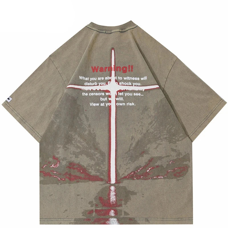Final World Blast O-Neck Collar T-Shirt ,  - Streetwear T-Shirt - Slick Street
