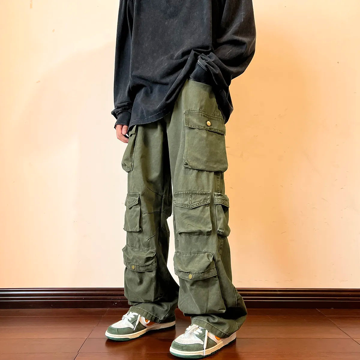 Baggy Style Multi-pockets Tooling Pants ,  - Streetwear Pants - Slick Street