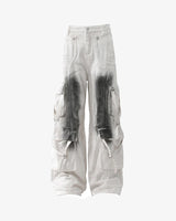 BV1 Baggy Cargo Pants White, S - Streetwear Cargo Pants - Slick Street