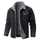 Neutral Color Button Up Fleece Jacket Black, M - Streetwear Jacket - Slick Street