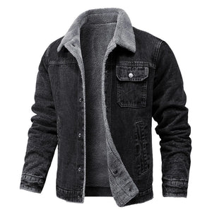 Neutral Color Button Up Fleece Jacket Black, M - Streetwear Jacket - Slick Street