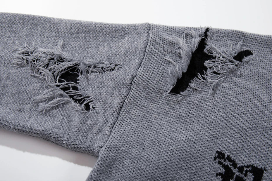 RA Distressed Sweatshirt , - Streetwear Sweatshirts - Slick Street