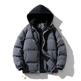 Two Tone Elegant Padded Jacket Gray, XXL - Streetwear Jacket - Slick Street