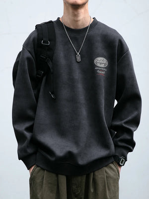 Gray Color Mountain Valley Design Sweater , - Streetwear Sweater - Slick Street