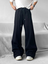 Y2k Wide leg Lantern Pants Black, S - Streetwear Pants - Slick Street