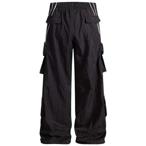 Baggy Stripe Cargo Joggers , - Streetwear - Slick Street