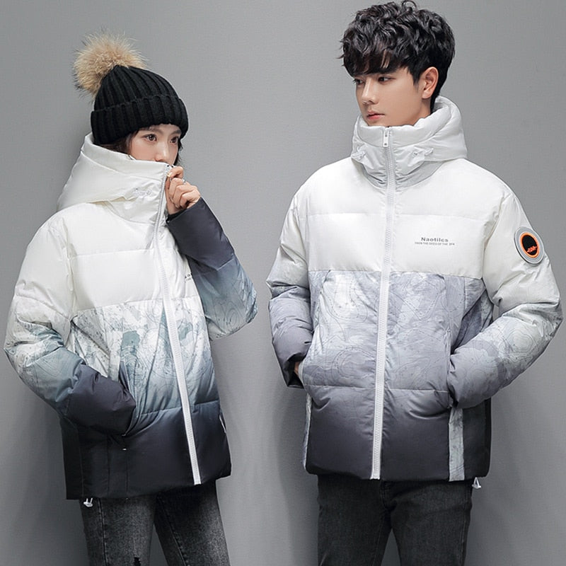 DQ Gradient Puffer Jacket ,  - Streetwear Jacket - Slick Street