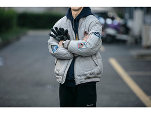 OREGON WILD Rock Patches Bomber Jacket ,  - Streetwear Jacket - Slick Street