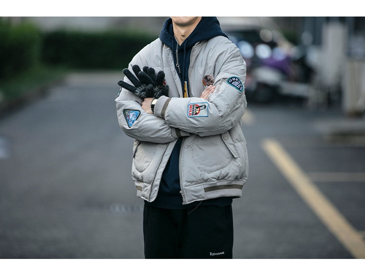 OREGON WILD Rock Patches Bomber Jacket ,  - Streetwear Jacket - Slick Street