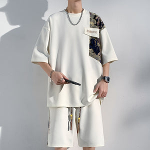 ROMANTIC Plushy Bear Shoulder Patch Tracksuit Beige, XS - Streetwear Tracksuits - Slick Street