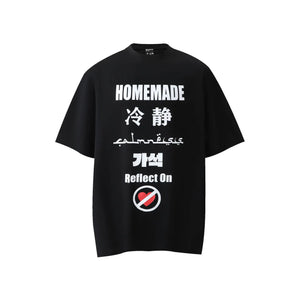 HOMEMADE Y2K O-Neck Collar T-Shirt Black, XS - Streetwear T-Shirts - Slick Street