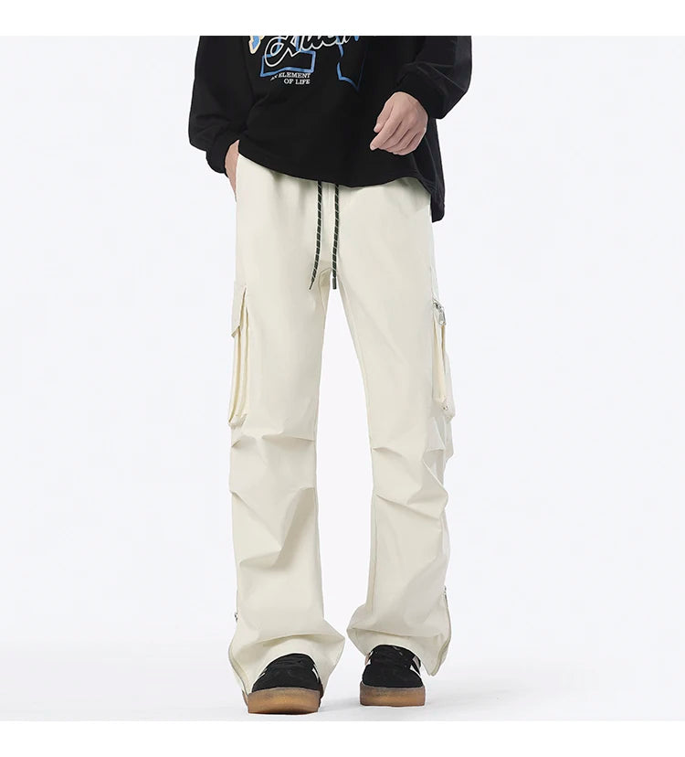 Ankle Length Half Zipper Pants , - Streetwear Pants - Slick Street