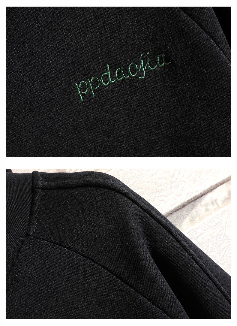 Forever Young Green Stripped Sleeves Hoodie ,  - Streetwear Hoodie - Slick Street