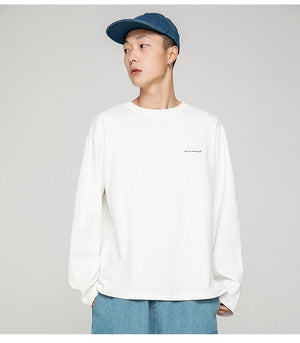 We lead, others copy© Casual Solid Long Sleeve , - Streetwear T-Shirts - Slick Street