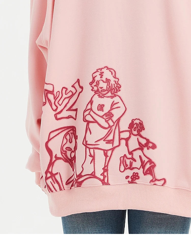 We V Cartoon Sketch Hoodie , - Streetwear Hoodie - Slick Street