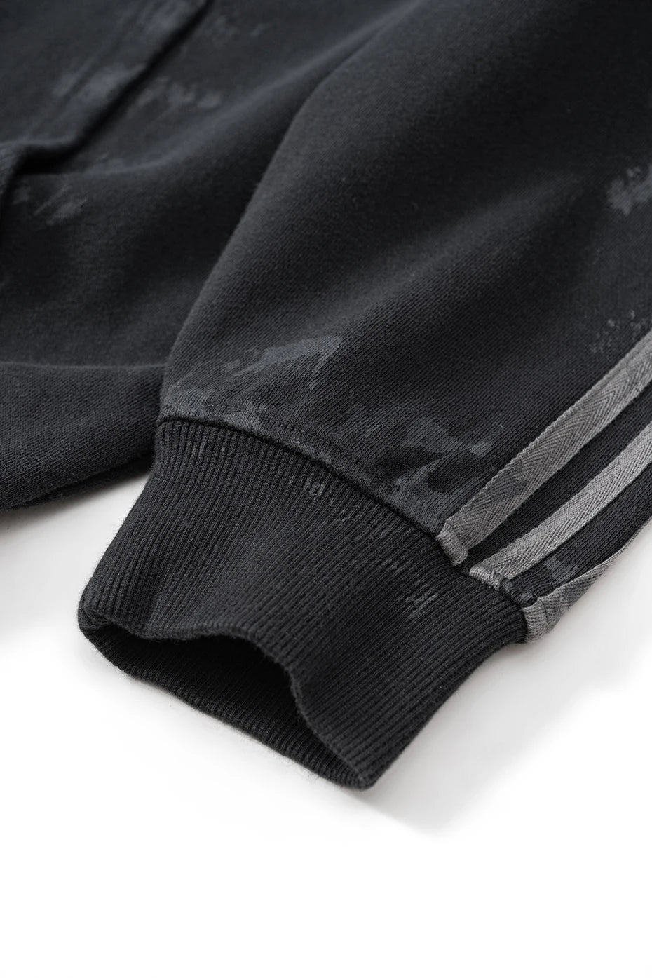 Coal Black Striped Sleeves Hoodie , - Streetwear Hoodie - Slick Street