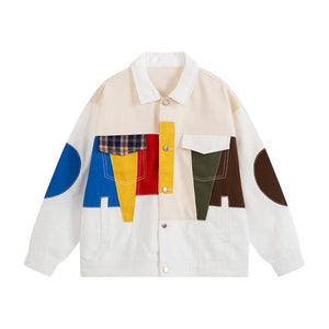 Color Block Multi Patchwork Jacket ,  - Streetwear Jacket - Slick Street
