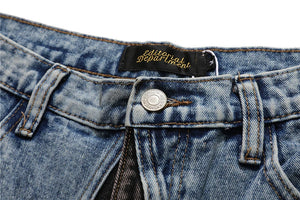 Star Denim Shorts , - Streetwear Shorts - Slick Street
