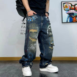 Third Brother Ripped Denim Jeans Blue, 28 - Streetwear Jeans - Slick Street