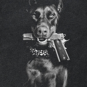 Dobermann Gun Oversized T-Shirt ,  - Streetwear T-Shirt - Slick Street
