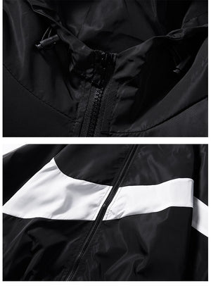 Horizontal Broad Stripe Zipper Hoodie ,  - Streetwear Hoodie - Slick Street
