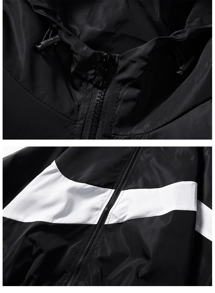 Horizontal Broad Stripe Zipper Hoodie ,  - Streetwear Hoodie - Slick Street