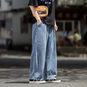 Straight Cut Baggy Jeans , - Streetwear Jeans - Slick Street