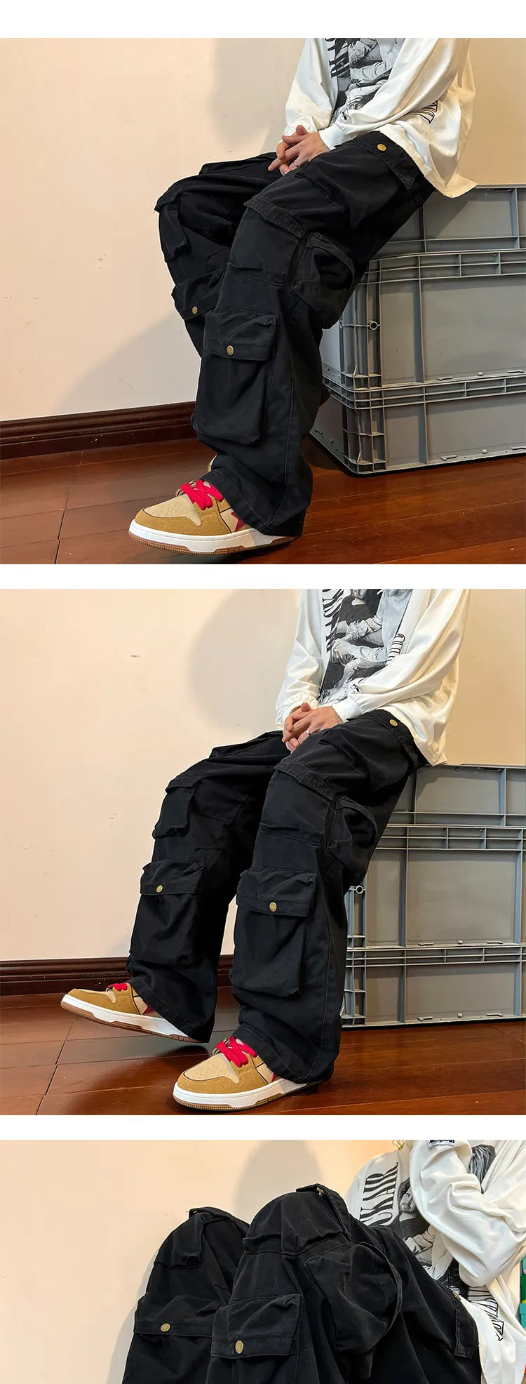 Baggy Style Multi-pockets Tooling Pants ,  - Streetwear Pants - Slick Street