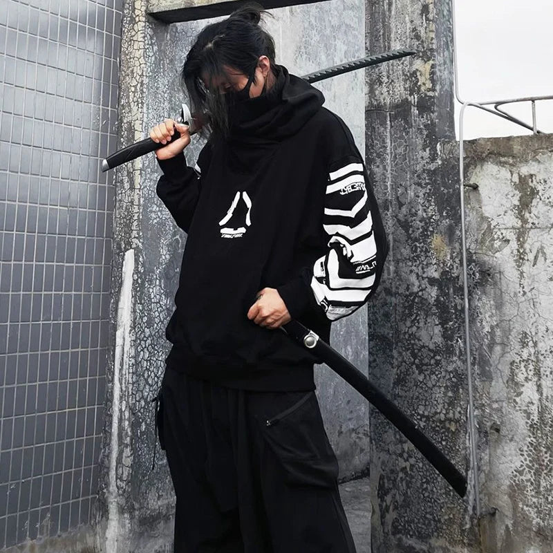 Cyber Tactical Turtle Neck Hoodie , - Streetwear Hoodie - Slick Street