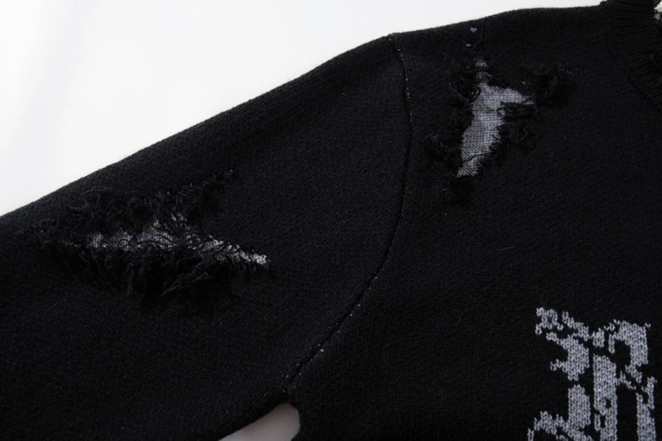 RA Distressed Sweatshirt , - Streetwear Sweatshirts - Slick Street