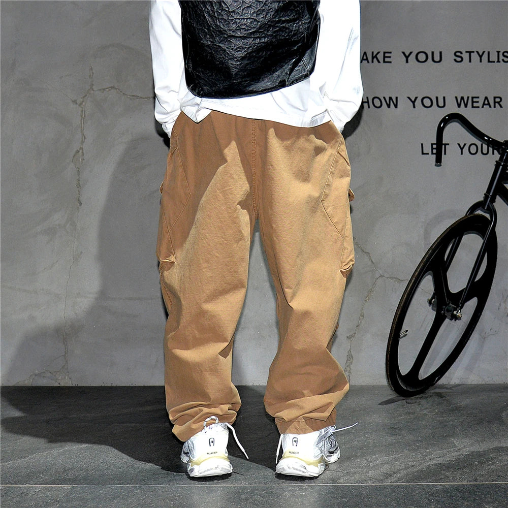 Ankle Length Baggy Cargo Pants , - Streetwear Pants - Slick Street