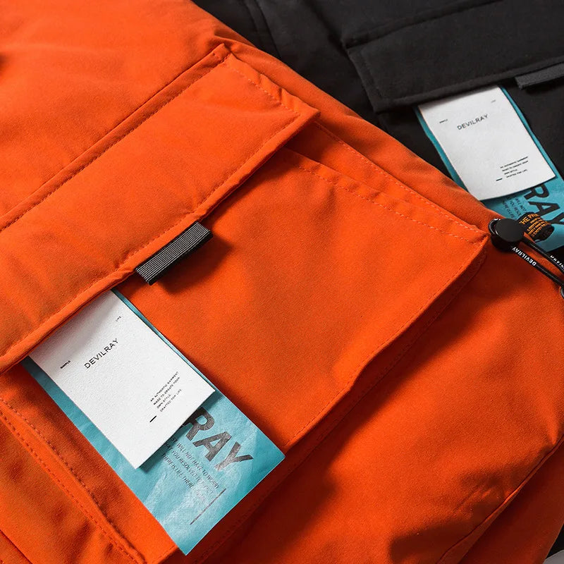 Multi Pockets Mask Style Parka Jacket ,  - Streetwear Jacket - Slick Street