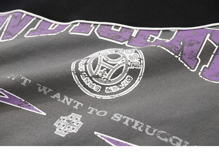 Don't Want To Struggle Patchwork T-Shirt , - Streetwear T-Shirts - Slick Street