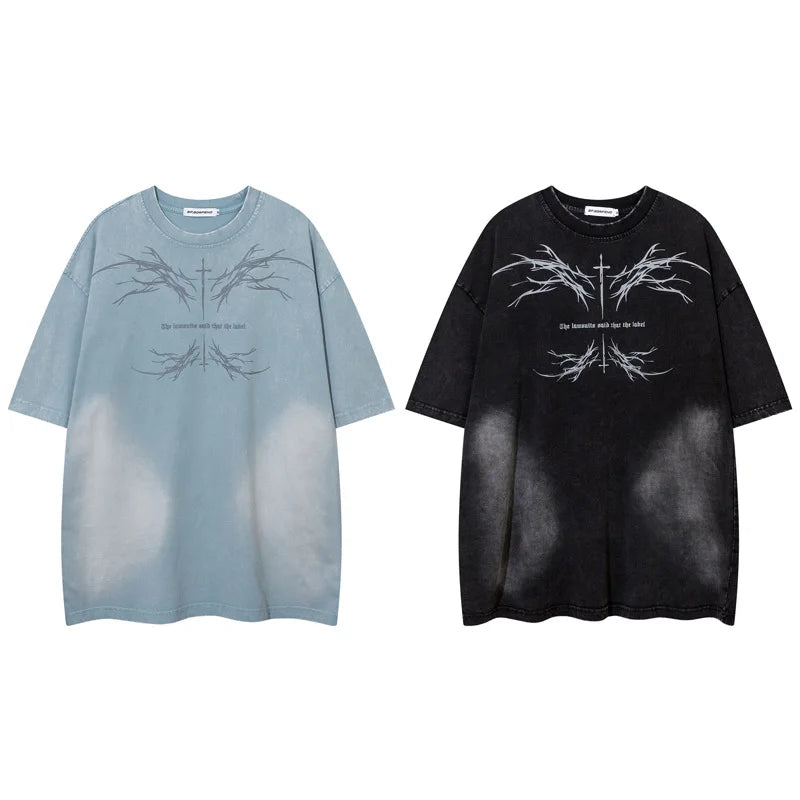 Vintage Shadow knit Wear T-Shirt , - Streetwear T-Shirts - Slick Street