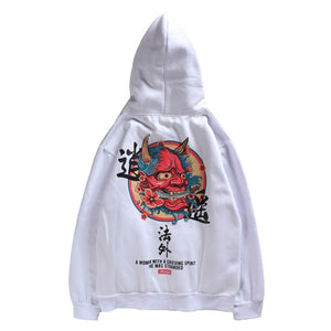 Red Demon of the Strait Logo Kangaroo Pocket Hoodie ,  - Streetwear Hoodie - Slick Street