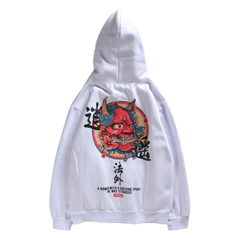 Red Demon of the Strait Logo Kangaroo Pocket Hoodie ,  - Streetwear Hoodie - Slick Street