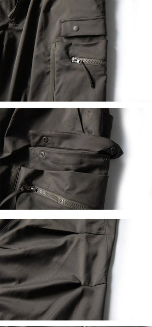 Multi-Pocket Elastic Waist Cargo Pants ,  - Streetwear Pants - Slick Street