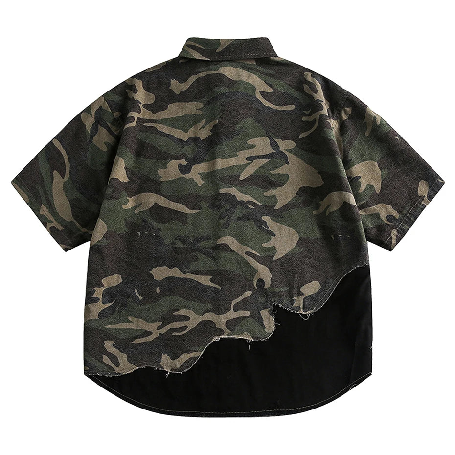 TUFF Green Camo Shirt , - Streetwear Shirt - Slick Street