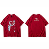 PLANET ONE SHOOT YOUR HEART T-Shirt Red, M - Streetwear T-Shirts - Slick Street