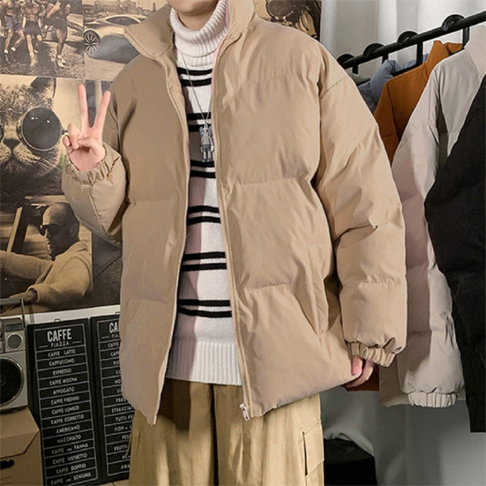 Puffer Mandarin Collar With Puff Sleeves Jacket ,  - Streetwear Jacket - Slick Street